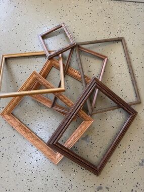 JUST FRAMES. Vintage-Inspired Decorative Frames in Brown/Tan. Various sizes.
